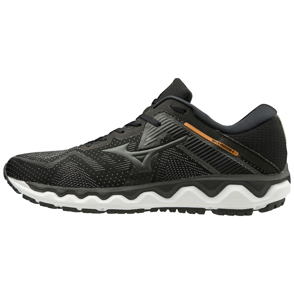 Mizuno Wave Horizon 4 - Erkek Koşu Ayakkabısı - Siyah/Gri Türkiye (PJFDTL-960)